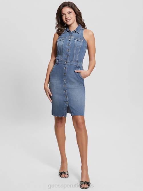 GUESS vestido vaquero eco stacie mujer 0P8X201 delicado vestir
