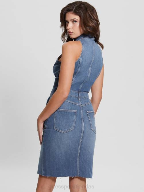GUESS vestido vaquero eco stacie mujer 0P8X201 delicado vestir