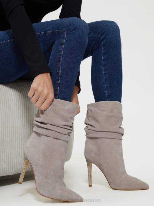GUESS botín holgado de ante con parte trasera mujer 0P8X3513 gris pardo calzado
