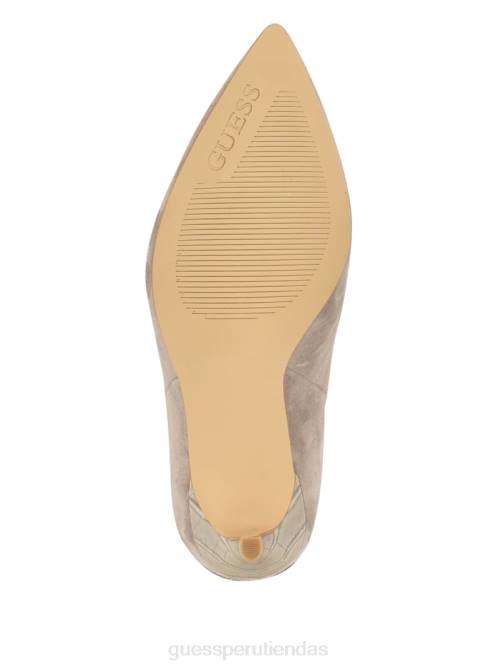 GUESS botín holgado de ante con parte trasera mujer 0P8X3513 gris pardo calzado