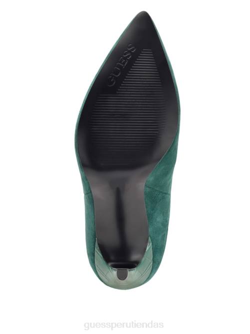 GUESS botín holgado de ante con parte trasera mujer 0P8X3516 verde medio 310 calzado