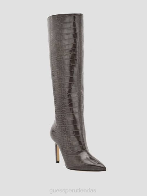 GUESS botas altas Dayton de piel sintética mujer 0P8X3523 marron oscuro calzado