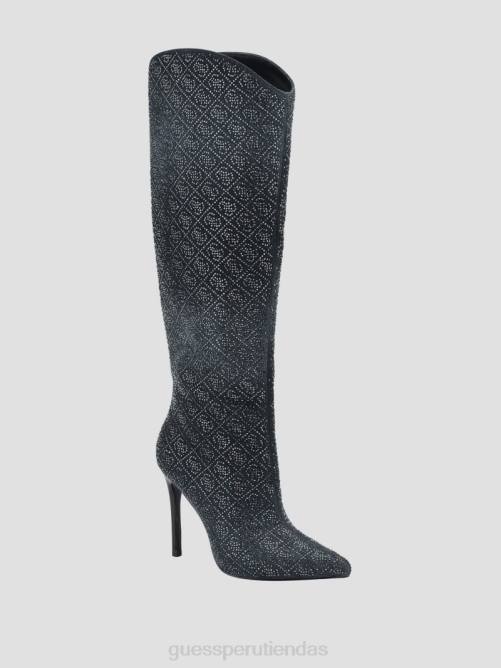 GUESS botas altas bralyn con strass mujer 0P8X3527 negro calzado