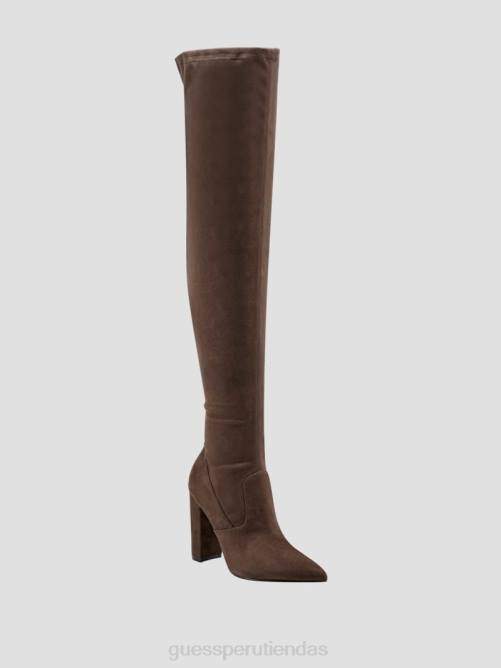 GUESS botas por encima de la rodilla de ante sintético mujer 0P8X3526 marrón medio calzado