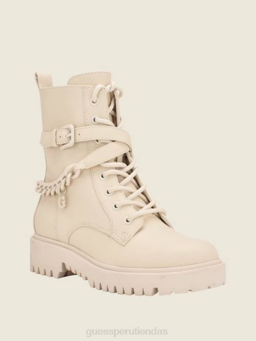 GUESS botas utilitarias con hebilla Olisie mujer 0P8X3512 marfil 150 calzado