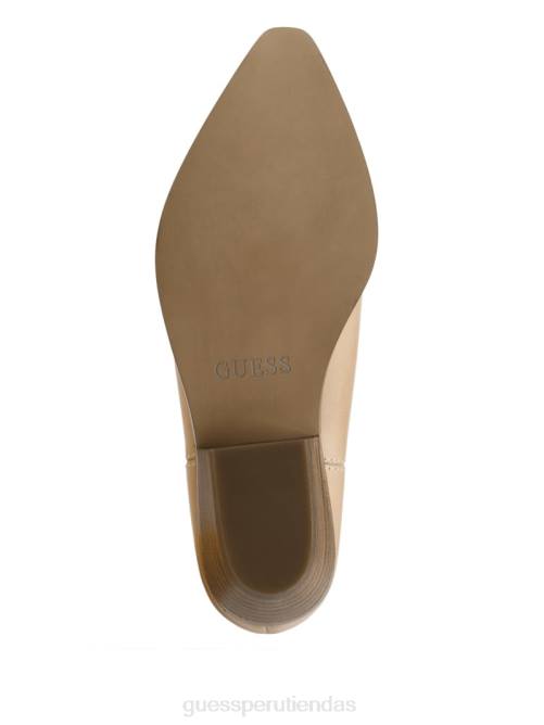 GUESS botas vaqueras de cuero galen mujer 0P8X3509 medio natural 101 calzado