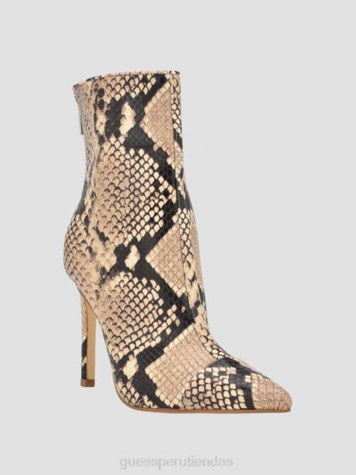 GUESS botines Simone con tacón y cremallera mujer 0P8X3531 medio natural 101 calzado