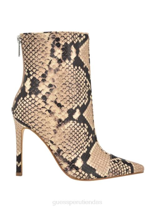 GUESS botines Simone con tacón y cremallera mujer 0P8X3531 medio natural 101 calzado