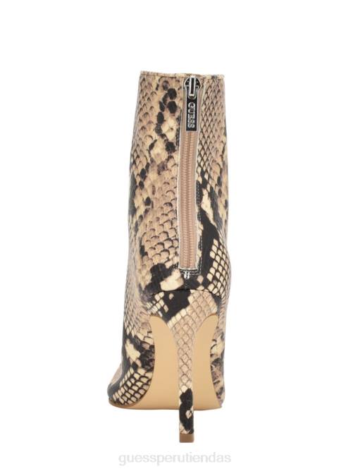 GUESS botines Simone con tacón y cremallera mujer 0P8X3531 medio natural 101 calzado