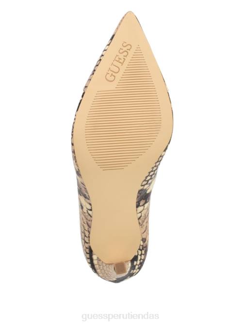 GUESS botines Simone con tacón y cremallera mujer 0P8X3531 medio natural 101 calzado