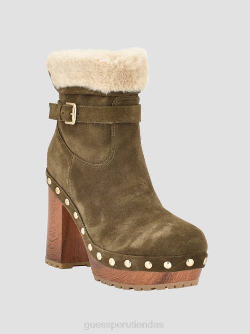 GUESS botines damina con forro de piel sintética mujer 0P8X3529 verde medio 310 calzado
