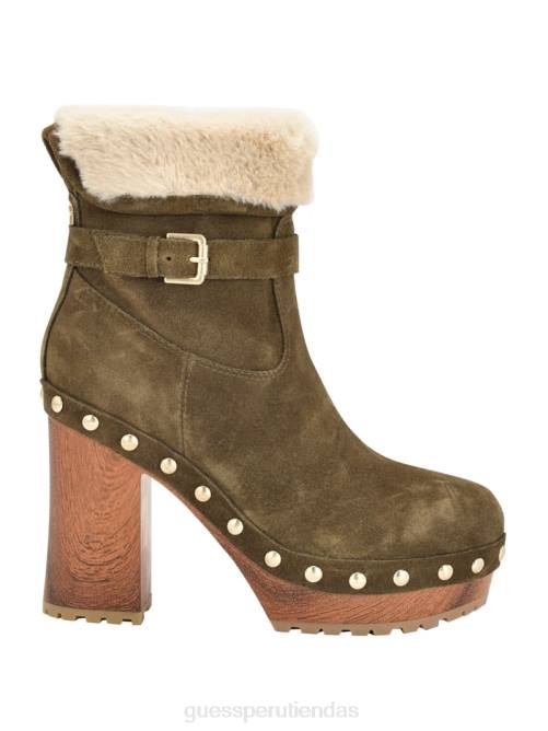 GUESS botines damina con forro de piel sintética mujer 0P8X3529 verde medio 310 calzado