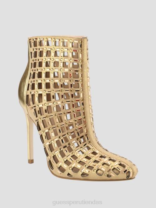 GUESS botines metálicos enjaulados con diamantes de imitación randir mujer 0P8X3533 oro calzado
