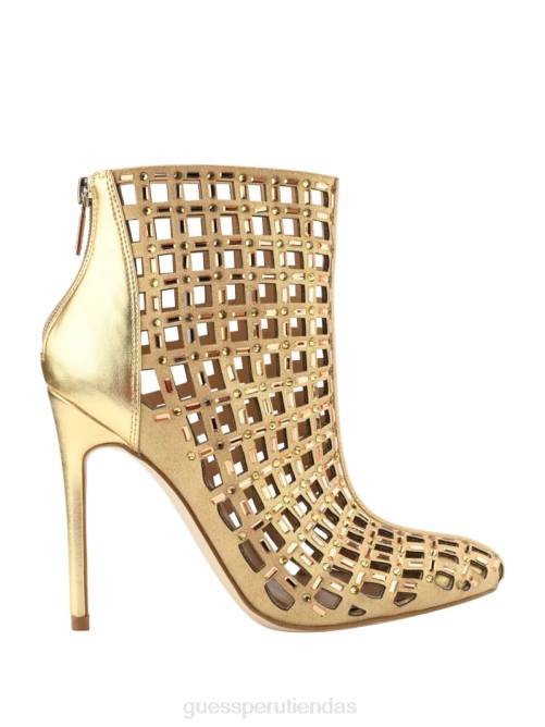 GUESS botines metálicos enjaulados con diamantes de imitación randir mujer 0P8X3533 oro calzado