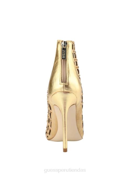 GUESS botines metálicos enjaulados con diamantes de imitación randir mujer 0P8X3533 oro calzado
