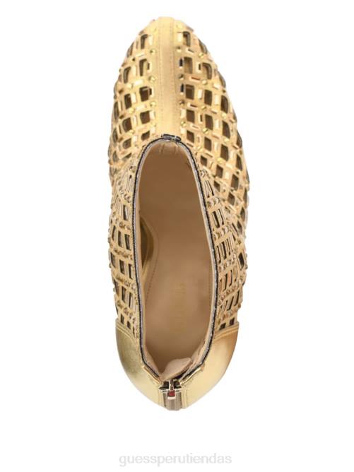 GUESS botines metálicos enjaulados con diamantes de imitación randir mujer 0P8X3533 oro calzado