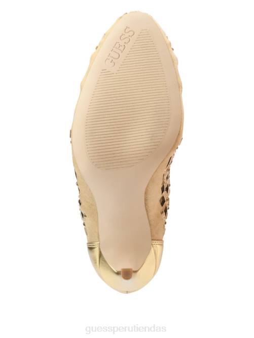 GUESS botines metálicos enjaulados con diamantes de imitación randir mujer 0P8X3533 oro calzado