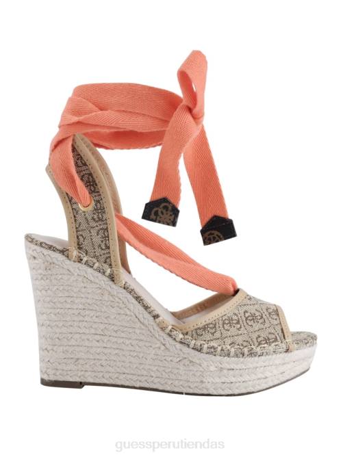 GUESS cuñas alpargatas con lazo halona mujer 0P8X3447 marrón medio calzado