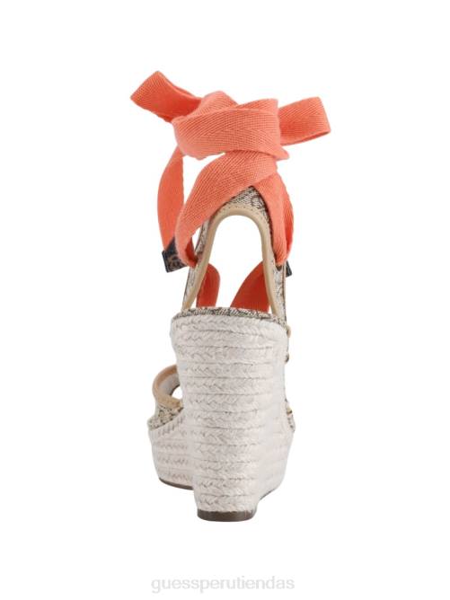 GUESS cuñas alpargatas con lazo halona mujer 0P8X3447 marrón medio calzado