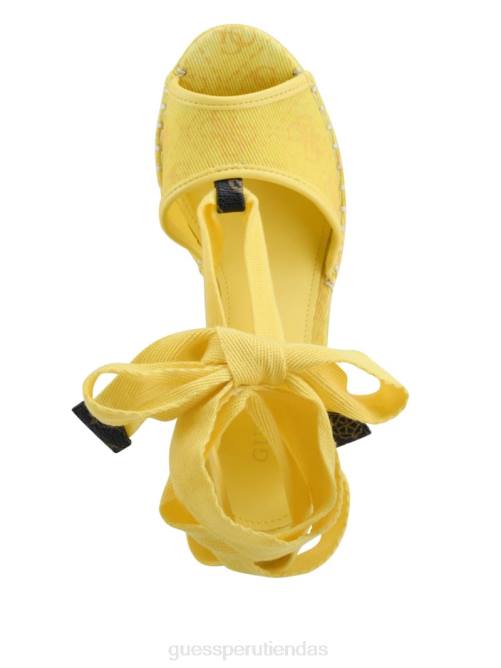 GUESS cuñas alpargatas con lazo halona mujer 0P8X3449 amarillo calzado