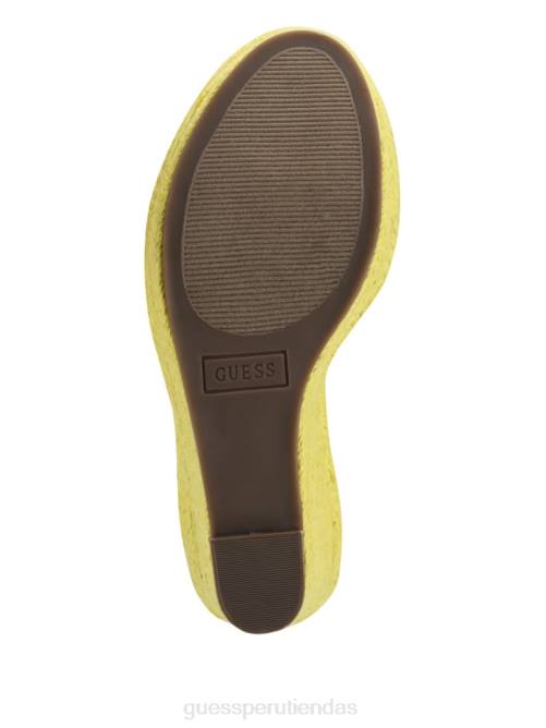 GUESS cuñas alpargatas con lazo halona mujer 0P8X3449 amarillo calzado