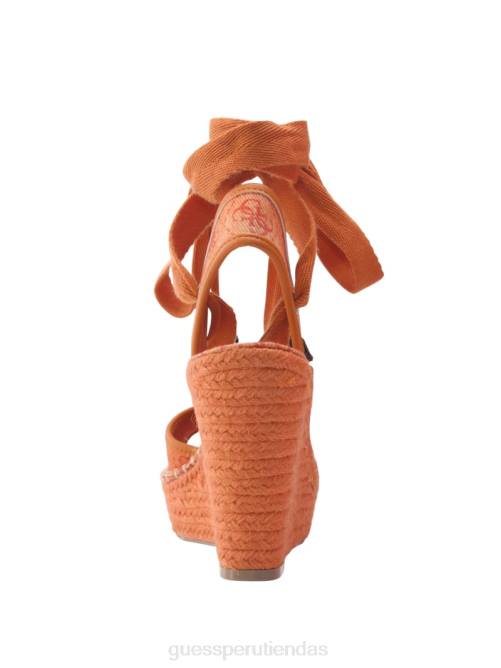 GUESS cuñas alpargatas con lazo halona mujer 0P8X3486 naranja calzado