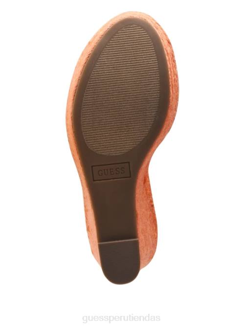 GUESS cuñas alpargatas con lazo halona mujer 0P8X3486 naranja calzado