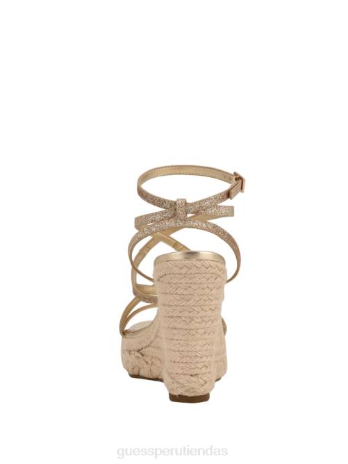 GUESS cuñas alpargatas con tiras hirani mujer 0P8X3499 oro-1 oro calzado