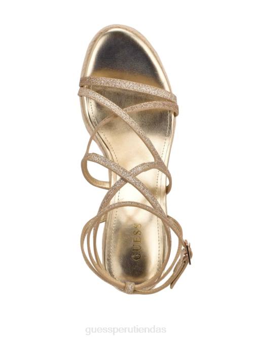 GUESS cuñas alpargatas con tiras hirani mujer 0P8X3499 oro-1 oro calzado