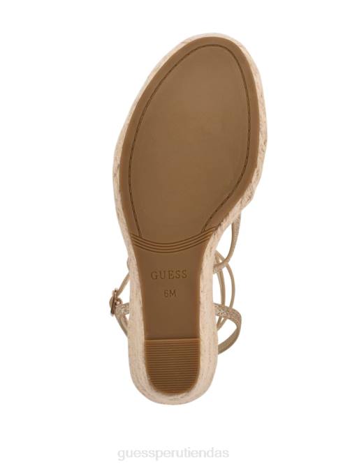 GUESS cuñas alpargatas con tiras hirani mujer 0P8X3499 oro-1 oro calzado