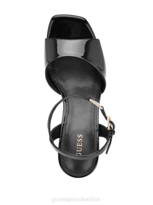GUESS cuñas de charol zione mujer 0P8X3419 negro calzado