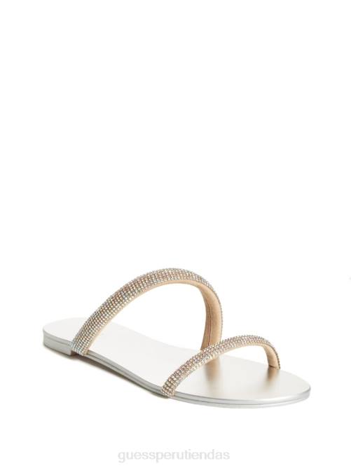 GUESS diapositivas metálicas nerica mujer 0P8X3501 luz natural calzado