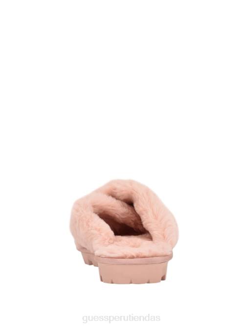 GUESS pantuflas de pelo entrecruzadas mujer 0P8X3502 rosa calzado