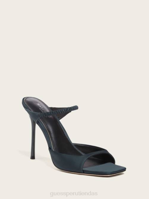 GUESS sandalia brielle de satén mujer 0P8X3439 verde calzado