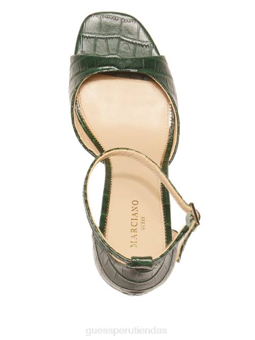 GUESS sandalia con tacón y punta abierta mujer 0P8X3420 cocodrilo verde calzado