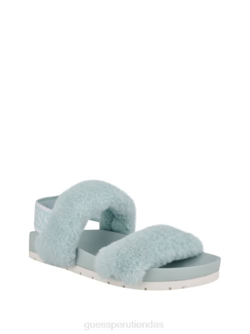 GUESS sandalia fabin de piel sintética mujer 0P8X3505 azul calzado