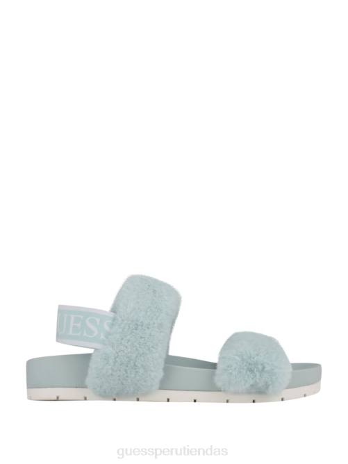 GUESS sandalia fabin de piel sintética mujer 0P8X3505 azul calzado