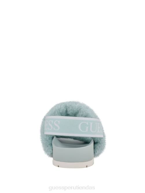 GUESS sandalia fabin de piel sintética mujer 0P8X3505 azul calzado