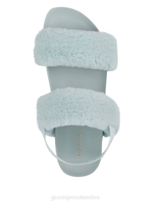 GUESS sandalia fabin de piel sintética mujer 0P8X3505 azul calzado