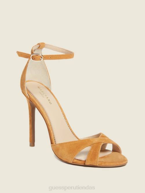 GUESS sandalia stiletto abiele de piel mujer 0P8X3451 mbrn-1 calzado
