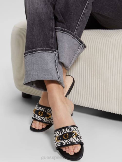 GUESS sandalias Hammi con logo mujer 0P8X3469 negro calzado