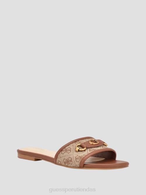 GUESS sandalias Hammi con logo mujer 0P8X3476 marrón medio calzado