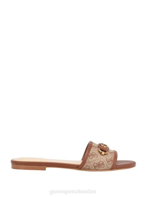 GUESS sandalias Hammi con logo mujer 0P8X3476 marrón medio calzado