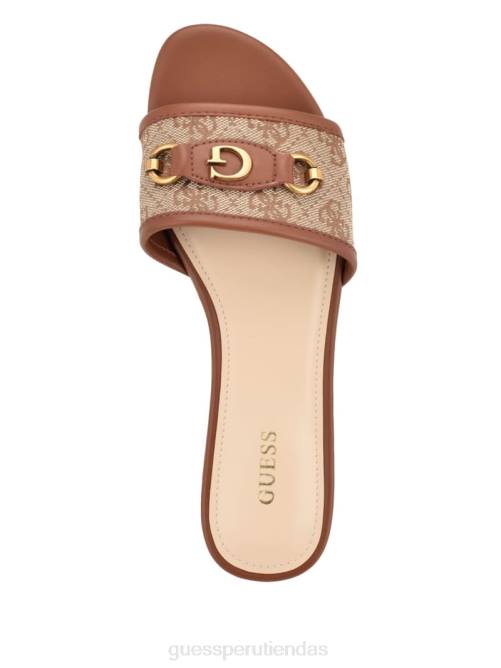 GUESS sandalias Hammi con logo mujer 0P8X3476 marrón medio calzado