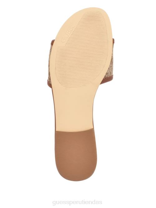 GUESS sandalias Hammi con logo mujer 0P8X3476 marrón medio calzado