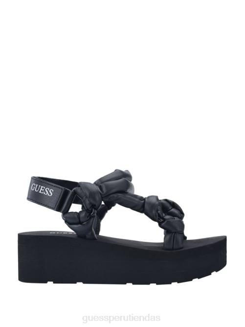 GUESS sandalias albina con plataforma anudada mujer 0P8X3481 negro calzado