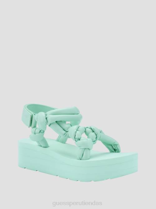 GUESS sandalias albina con plataforma anudada mujer 0P8X3482 teñido anudado de mezclilla calzado