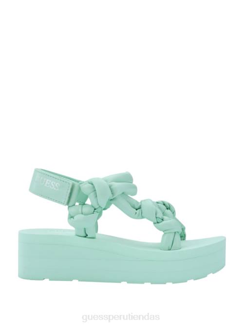 GUESS sandalias albina con plataforma anudada mujer 0P8X3482 teñido anudado de mezclilla calzado