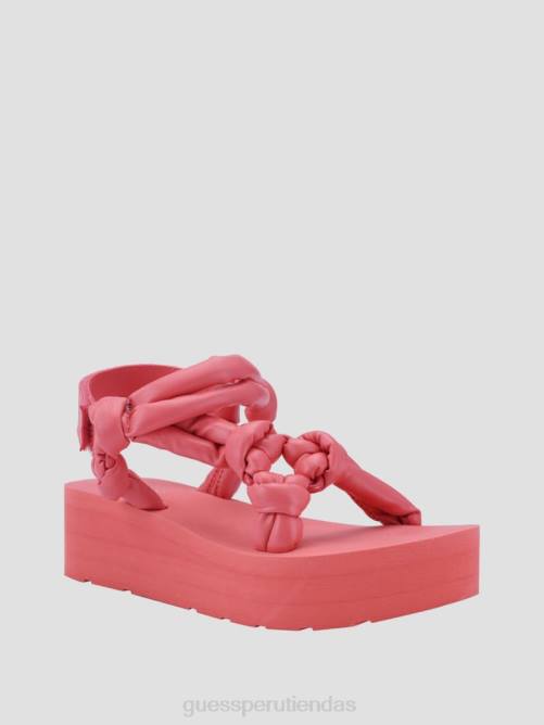 GUESS sandalias albina con plataforma anudada mujer 0P8X3483 rosa medio calzado