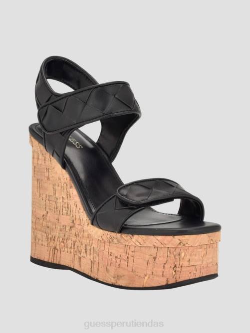 GUESS sandalias catalina con cuña mujer 0P8X3477 negro calzado
